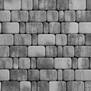 Тротуарная плитка Классико Листопад гладкий - antracit_standart